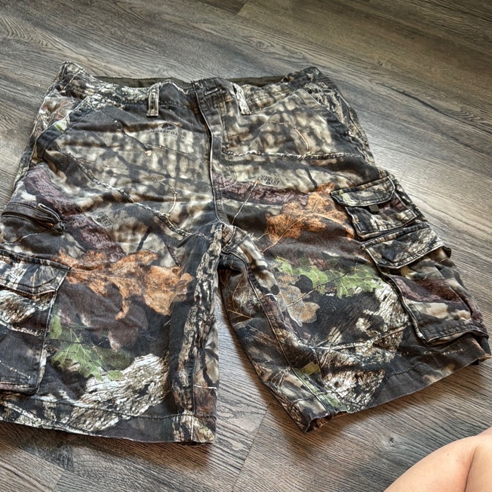 Faded Glory Green and Brown Cargo Shorts